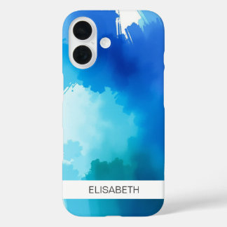 Artistic Watercolor Background | Your Name Case-Ma iPhone 16 Case