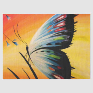 Artistic Watercolor Butterfly Decoupage Tissue Paper