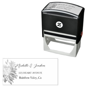 Artistic Watercolor floral Illustration Self-inking Stamp