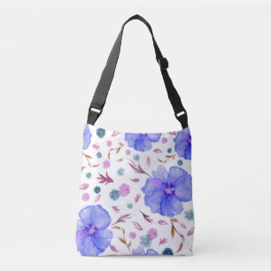 Artistic Watercolor Flower Crossbody Bag