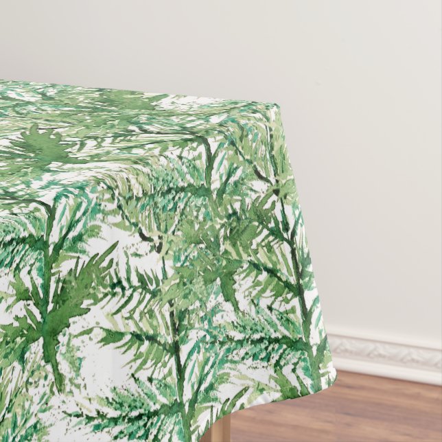 Artistic Watercolor Hand-painted Tree Pattern Tablecloth (In Situ)