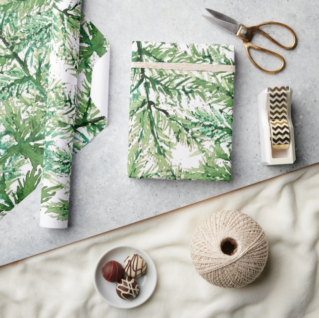 Artistic Watercolor Hand-painted Tree Pattern Wrapping Paper (Crafts)