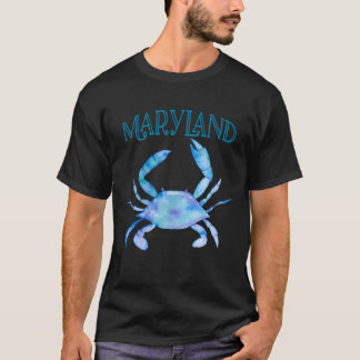 Artistic Watercolor Maryland Blue Crab T-Shirt