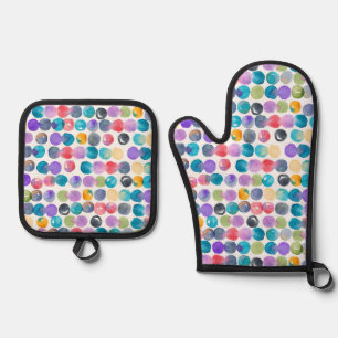 Artistic Watercolor Oven Mitt – Bold Abstract & Pot Holder Set