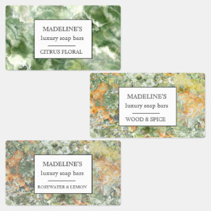 artistic watercolor soap bars elegant adhesive