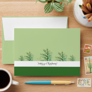 Artistic Watercolor Tree Personalised Envelope