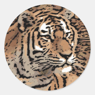 Artistic wild tiger decorative stickers