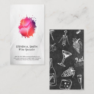 Artistic Wine Splatter   Modern  Business Card