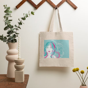 Artistic Woman Illustration Tote Bag