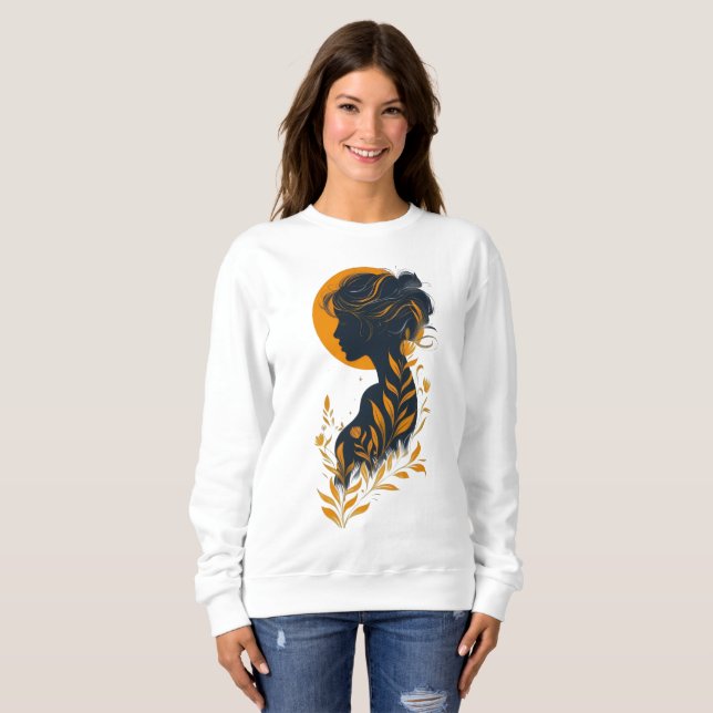 Artistic Woman Silhouette Sweatshirt (Front Full)