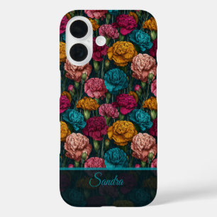 Artistic Women Gift Carnation Custom iPhone 16 Case