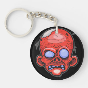 Artistic Zombie Illustration Art Key Ring