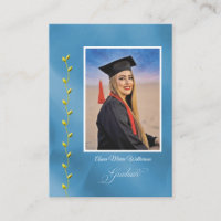 Artistry Blue Graduation Party Invitation