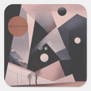 "Artistry in Comfort: Custom Design Pillows Square Sticker