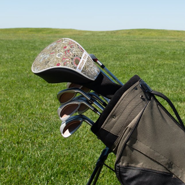 Artistry of William Morris's Jasmine Pattern  Golf Head Cover (In Situ)