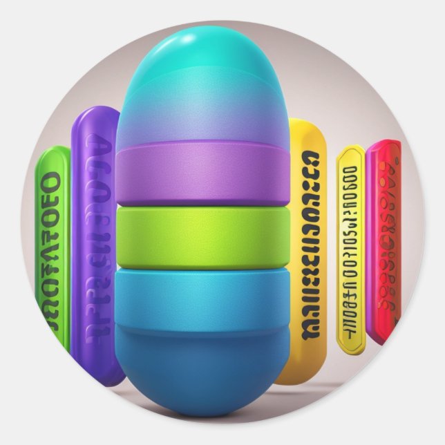 "Artistry Unleashed: Captivating Capsule Collectio Classic Round Sticker (Front)