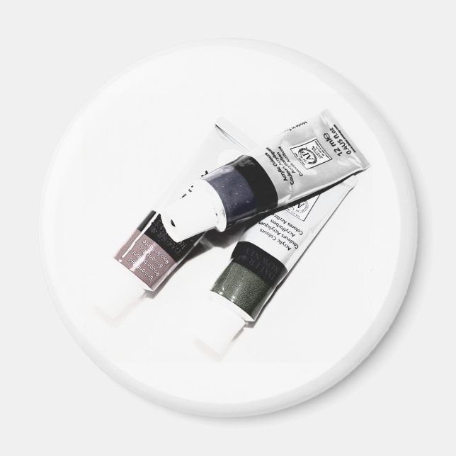 Artist's Acrylic Paint Tubes Picture Magnet (Front)
