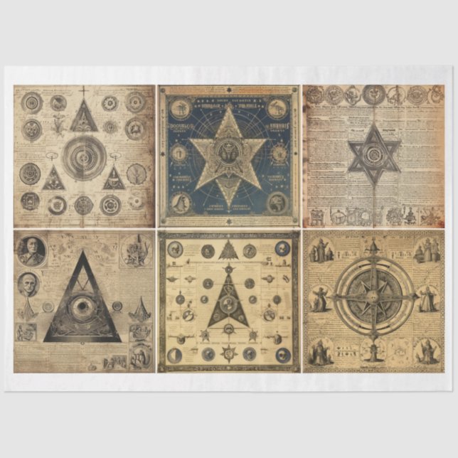 Artists and Crafters Mystical Occult Witchy  Tissue Paper (Front)