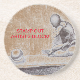 Artists and creative people dread artist's block   coaster