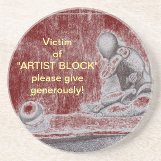 Artists and creative people dread artist's block m coaster