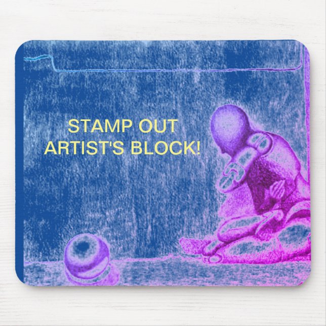 Artists and creative people dread artist's block m mouse pad (Front)
