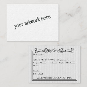 Artists' Blank ACEO Miniature Art Cards w COA