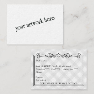 Artists' Blank ACEO Miniature Art Cards w COA