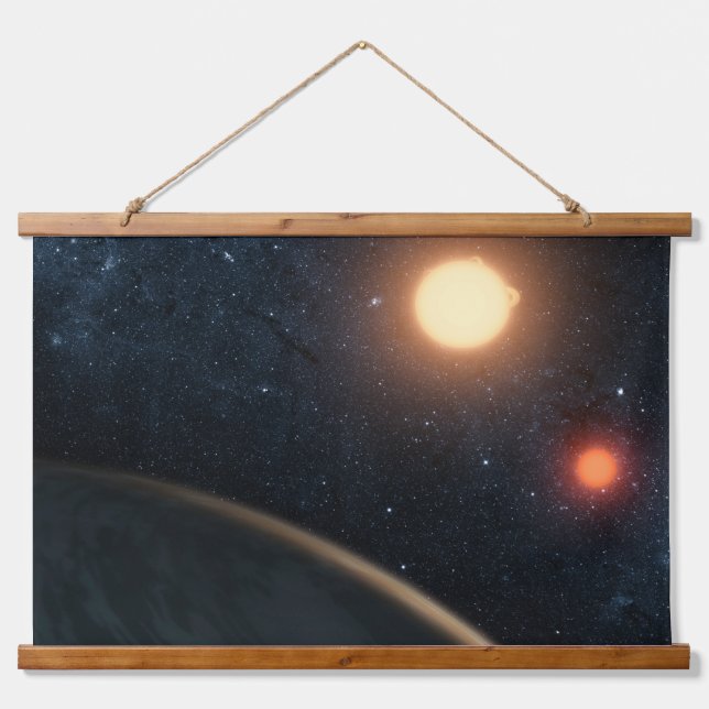 Artist's Concept Illustrating Kepler-16b. Hanging Tapestry (Front)