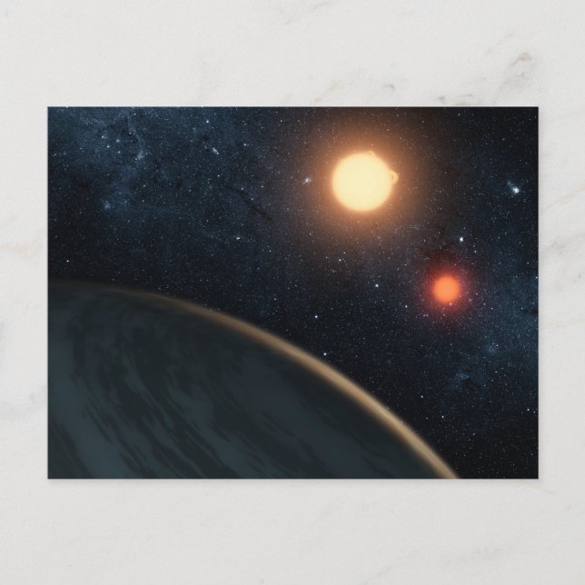 Artist's Concept Illustrating Kepler-16b. Postcard (Front)
