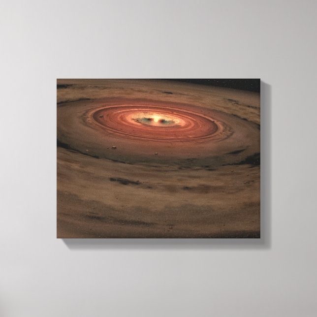 Artist's concept Mini Solar System in the Making Canvas Print (Front)