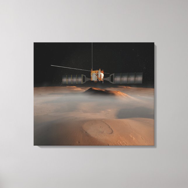 Artist's concept of Mars Express spacecraft Canvas Print (Front)