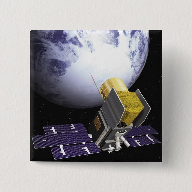 Artist's concept of the Ice, Cloud 15 Cm Square Badge (Front)