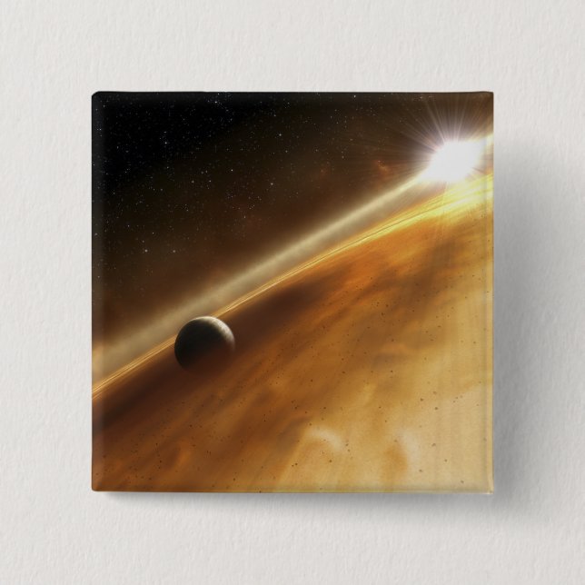 Artist's concept of the star Fomalhaut 15 Cm Square Badge (Front)