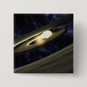 Artist's concept showing a lump of material 15 cm square badge