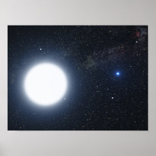 Artist's concept showing the binary star system poster