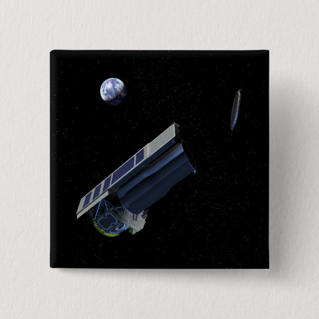 Artists conception of Spitzer 15 Cm Square Badge (Front)