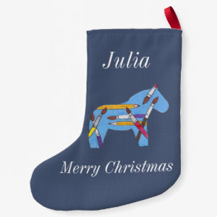 Artist's Dala Horse Small Christmas Stocking