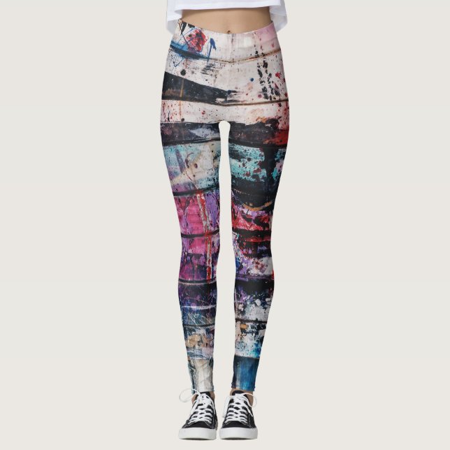 artists floor painting leggings (Front)