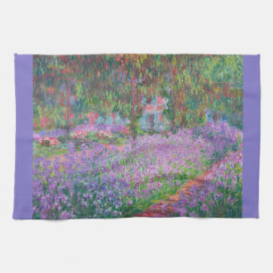 Artist's Garden at Giverny by Claude Monet Tea Towel