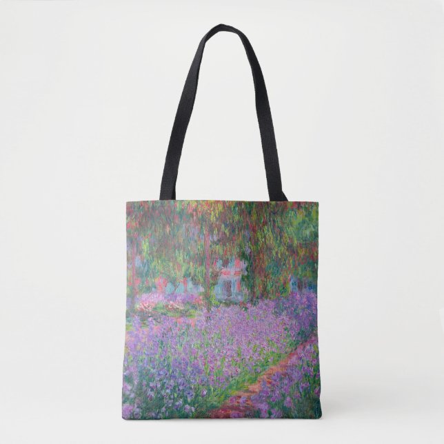 Artist's Garden at Giverny by Claude Monet Tote Bag (Front)