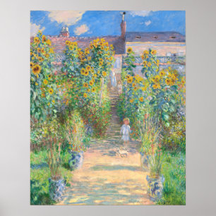 Artist's Garden at Vétheuil, Claude Monet Fine Art Poster