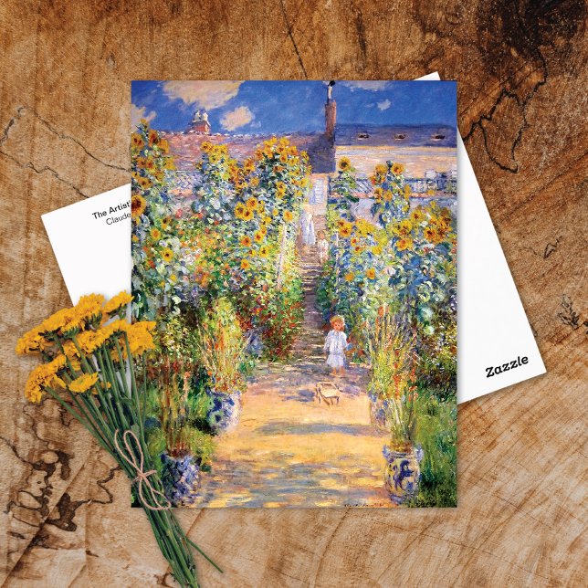 Artist's Garden at Vetheuil Claude Monet Postcard (Creator Uploaded)