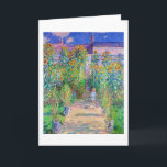 Artist's Garden, Monet Card<br><div class="desc">Oscar-Claude Monet (14 November 1840 – 5 December 1926) was a French painter, a founder of French Impressionist painting and the most consistent and prolific practitioner of the movement's philosophy of expressing one's perceptions before nature, especially as applied to plein air landscape painting. The term ""Impressionism"" is derived from the...</div>