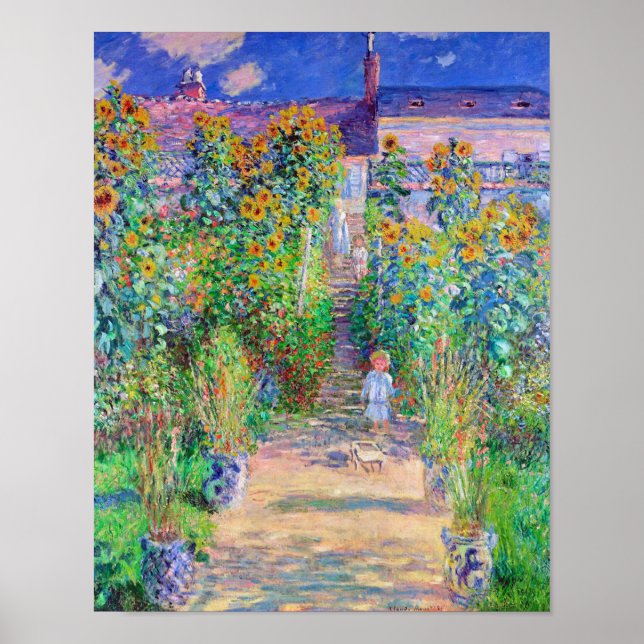 Artist's Garden, Monet Poster (Front)
