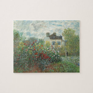 Artist's Garden Renoir Impressionist Painting Jigsaw Puzzle