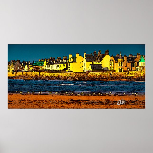 Artists impression Elie  Fife Scotland Poster (Front)