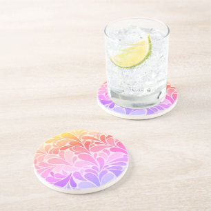 Artist's Paint Rainbow Sandstone Beverage Coasters