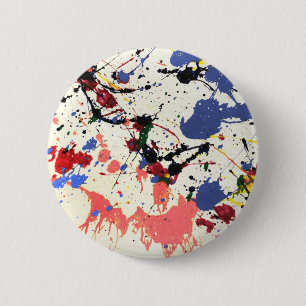 Artists Paint Splatter Background 6 Cm Round Badge