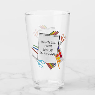 Artists Paint Water Glass