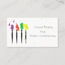 Artist's Paintbrushes Business Card